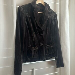 Nic+Zoe Brown Velvet Blazer | Nic+Zoe Jacket | Women’s Blazer | Velvet Blazer